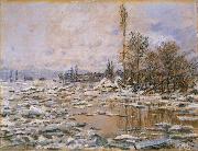 Claude Monet Breakup of Ice,Grey Weather Germany oil painting artist